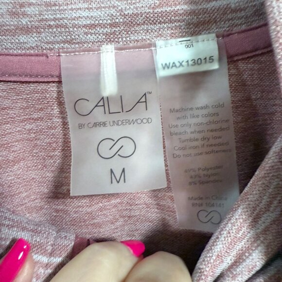 CALIA Seamless 1/4 Zip Pullover Floral Ombre Mesa Rose Size M - Picture 5 of 9